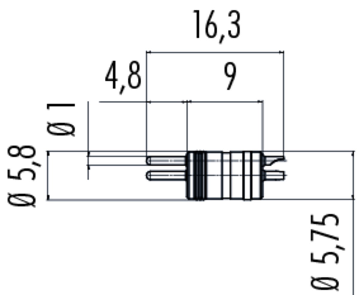 09-3389-70-04 Binder Встраиваемая часть, контакты: 4, 4A, IP67