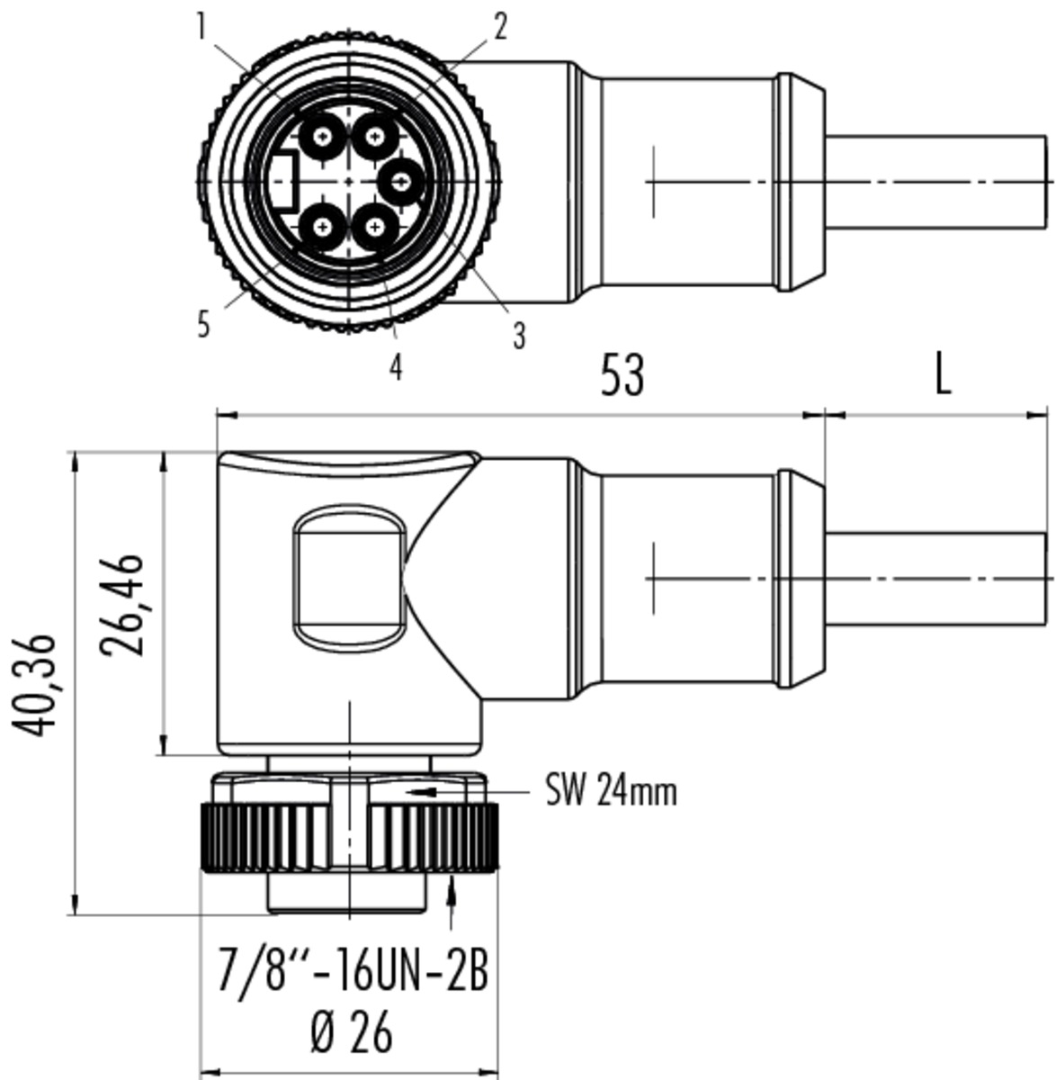 77-1434-0000-50004-0500 Binder Герметичный разъём, контакты: 4, мама, 9A,  IP68