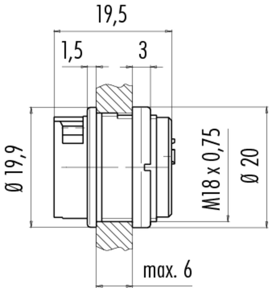 99-0604-00-02 Binder Разъём мама, контакты: 2, 7A, IP40