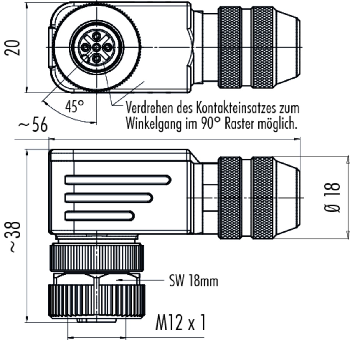 99-1538-822-05 Binder Разъём мама, контакты: 5, 4A, IP67