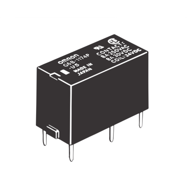 G6B-1174P-US-DC12 Omron Стандартное силовое реле, 12VDC, SPST-NO