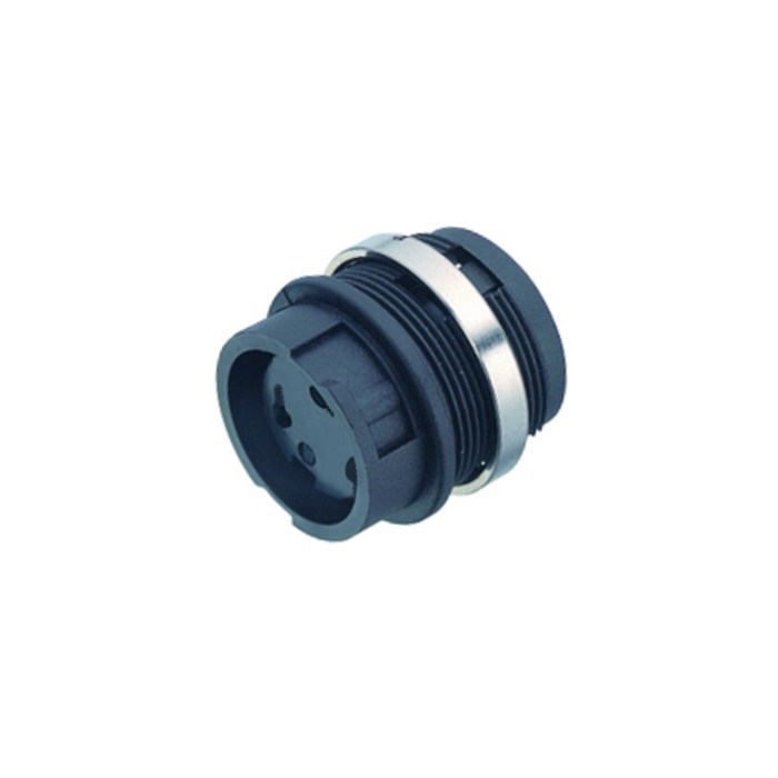 99-0608-00-03 Binder (99 0608 00 03, 9906080003) Круглый разъём на панель, 3 DIN мама, 7A, 250 В, выводы под пайку, IP40, без экранирования, Bayonet