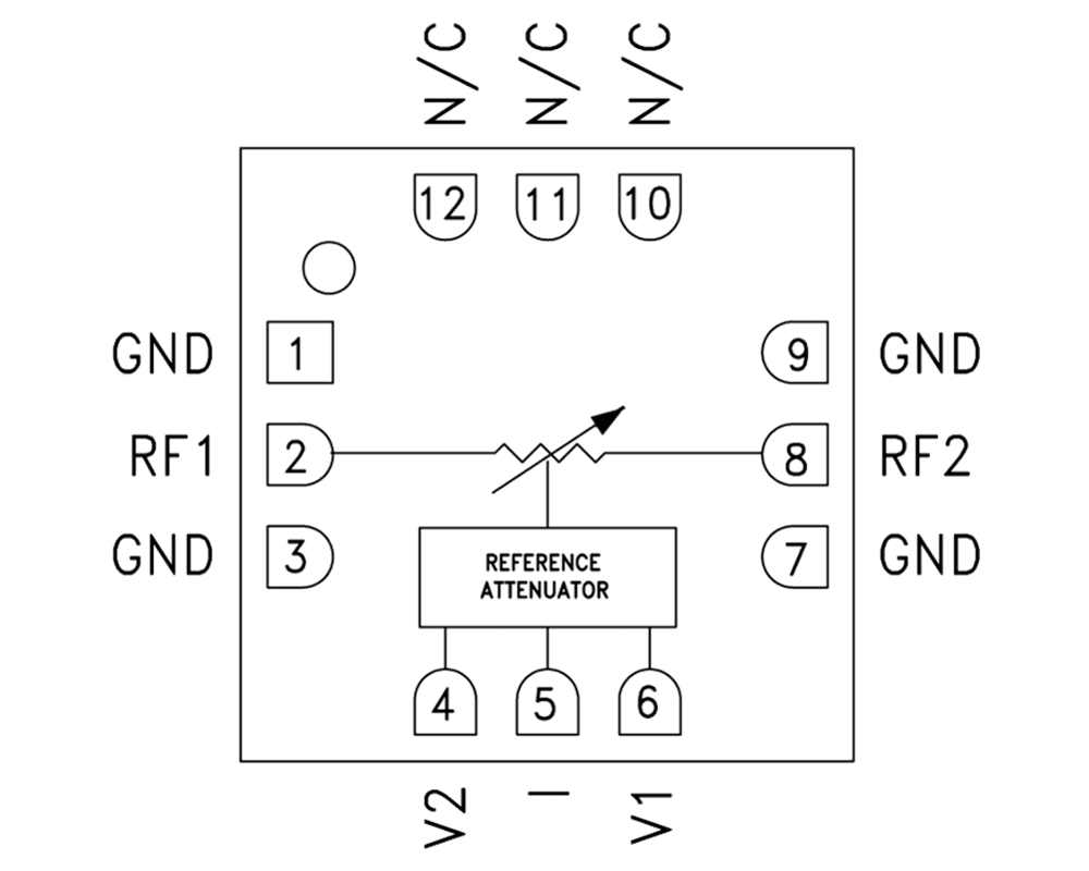 Функциональная схема микросхемы HMC346ALC3B